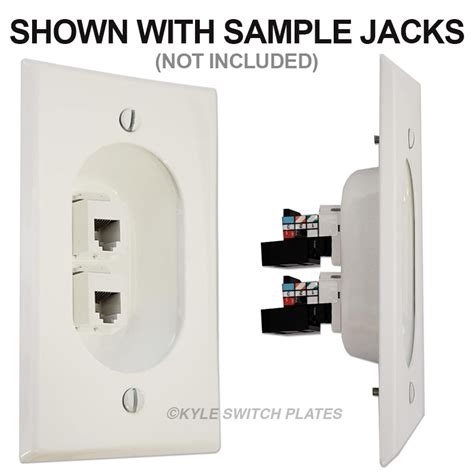 recessed keystone data outlet plates